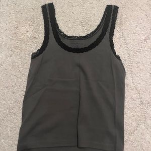Grey and black lace Brandy Melville tanktop